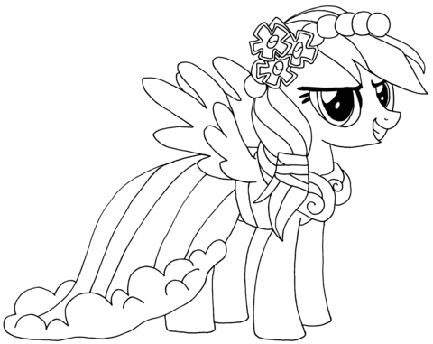 Rainbow Dash Coloring Page